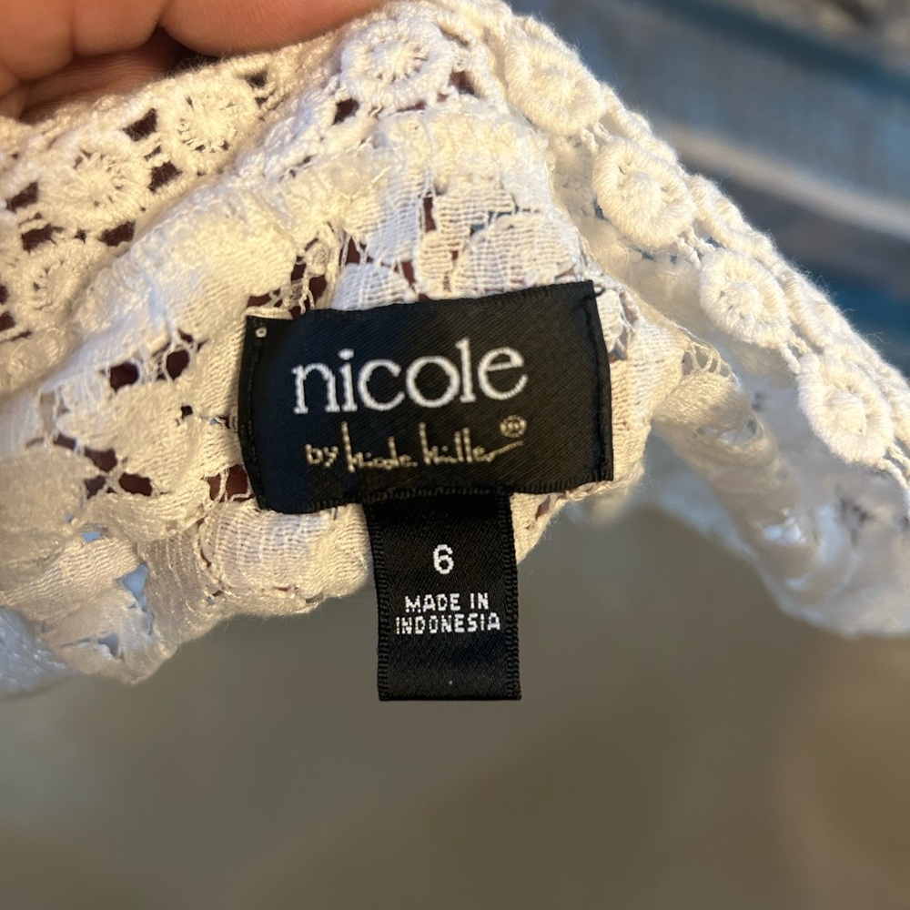 Nicole by Nicole miller white lace cover up dress. - Picture 4 of 4